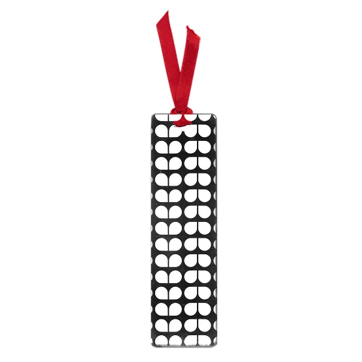 Black And White Leaf Pattern Small Bookmark