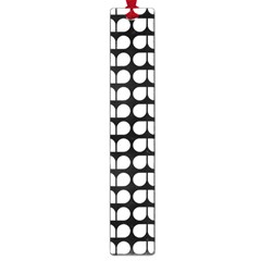 Black And White Leaf Pattern Large Bookmark