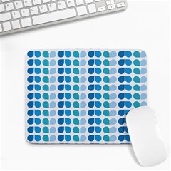 Blue Green Leaf Pattern Small Mouse Pad (rectangle) by GardenOfOphir