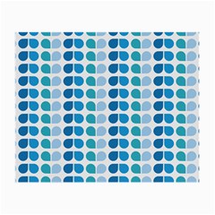 Blue Green Leaf Pattern Glasses Cloth (small, Two Sided)