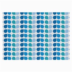 Blue Green Leaf Pattern Glasses Cloth (large, Two Sided) by GardenOfOphir