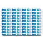 Blue Green Leaf Pattern Large Door Mat 30 x20  Door Mat