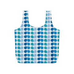 Blue Green Leaf Pattern Reusable Bag (s)