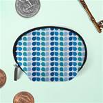 Blue Green Leaf Pattern Accessory Pouch (Small) Back