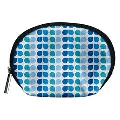 Blue Green Leaf Pattern Accessory Pouch (medium)