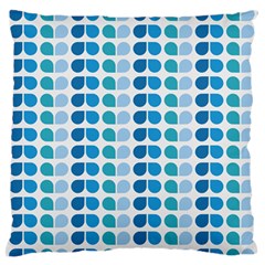 Blue Green Leaf Pattern Standard Flano Cushion Case (two Sides) by GardenOfOphir