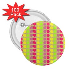 Colorful Leaf Pattern 2 25  Button (100 Pack) by GardenOfOphir