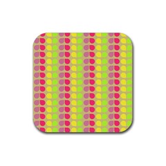 Colorful Leaf Pattern Drink Coaster (square)