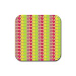 Colorful Leaf Pattern Drink Coaster (Square) Front