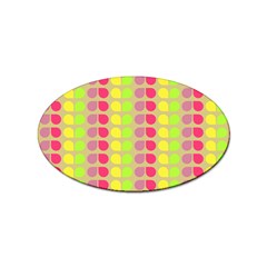 Colorful Leaf Pattern Sticker (oval)