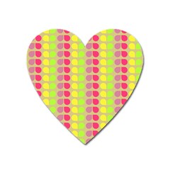 Colorful Leaf Pattern Magnet (heart)