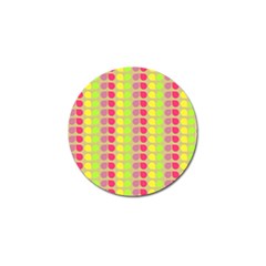 Colorful Leaf Pattern Golf Ball Marker