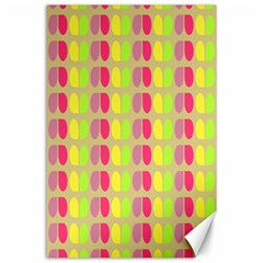 Colorful Leaf Pattern Canvas 24  X 36  (unframed)