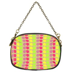 Colorful Leaf Pattern Chain Purse (two Sided) 