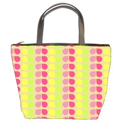 Colorful Leaf Pattern Bucket Handbag