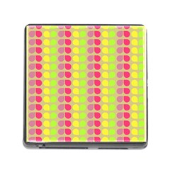 Colorful Leaf Pattern Memory Card Reader With Storage (square)