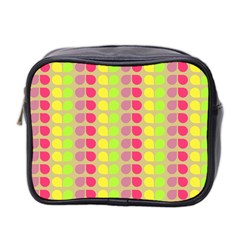 Colorful Leaf Pattern Mini Travel Toiletry Bag (two Sides)