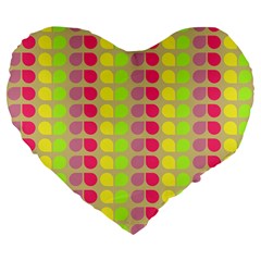 Colorful Leaf Pattern 19  Premium Heart Shape Cushion