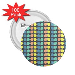 Colorful Leaf Pattern 2 25  Button (100 Pack)