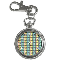 Colorful Leaf Pattern Key Chain Watch