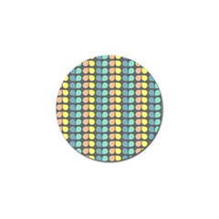 Colorful Leaf Pattern Golf Ball Marker