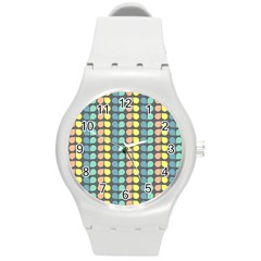 Colorful Leaf Pattern Plastic Sport Watch (medium)