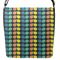 Colorful Leaf Pattern Flap Closure Messenger Bag (small)