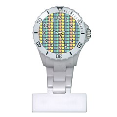 Colorful Leaf Pattern Nurses Watch