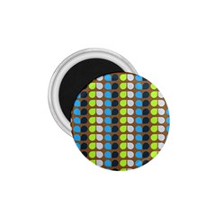 Colorful Leaf Pattern 1 75  Button Magnet