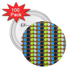 Colorful Leaf Pattern 2 25  Button (100 Pack) by GardenOfOphir