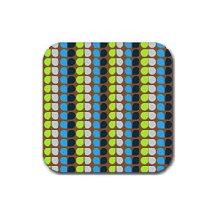 Colorful Leaf Pattern Drink Coaster (square)