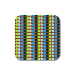 Colorful Leaf Pattern Drink Coasters 4 Pack (square) by GardenOfOphir