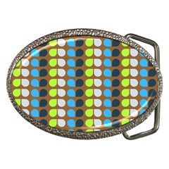 Colorful Leaf Pattern Belt Buckle (oval)