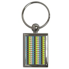 Colorful Leaf Pattern Key Chain (rectangle) by GardenOfOphir