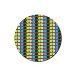 Colorful Leaf Pattern Drink Coaster (Round) Front