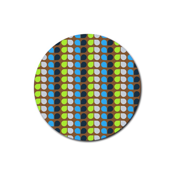 Colorful Leaf Pattern Drink Coaster (Round)