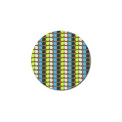 Colorful Leaf Pattern Golf Ball Marker