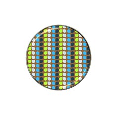 Colorful Leaf Pattern Golf Ball Marker 4 Pack (for Hat Clip)