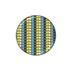 Colorful Leaf Pattern Golf Ball Marker 4 Pack (for Hat Clip) Front