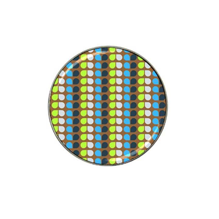 Colorful Leaf Pattern Golf Ball Marker 4 Pack (for Hat Clip)