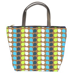 Colorful Leaf Pattern Bucket Handbag