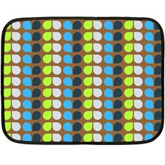 Colorful Leaf Pattern Mini Fleece Blanket (two Sided)