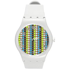 Colorful Leaf Pattern Plastic Sport Watch (medium)