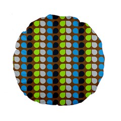 Colorful Leaf Pattern 15  Premium Round Cushion 