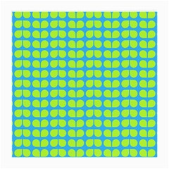 Blue Lime Leaf Pattern Glasses Cloth (medium)