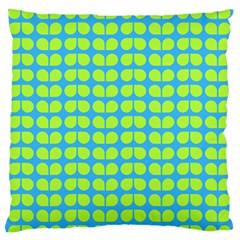 Blue Lime Leaf Pattern Standard Flano Cushion Case (one Side) by GardenOfOphir