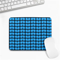 Blue Gray Leaf Pattern Small Mouse Pad (rectangle) by GardenOfOphir