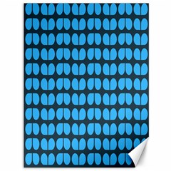 Blue Gray Leaf Pattern Canvas 36  X 48  (unframed)