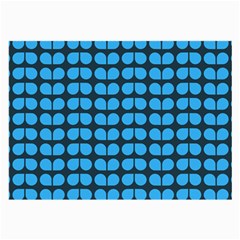 Blue Gray Leaf Pattern Glasses Cloth (large)