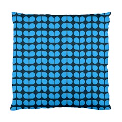 Blue Gray Leaf Pattern Cushion Case (two Sided) 